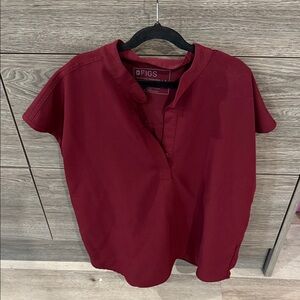 Figs Women's Burgundy Rafala Scrub Top